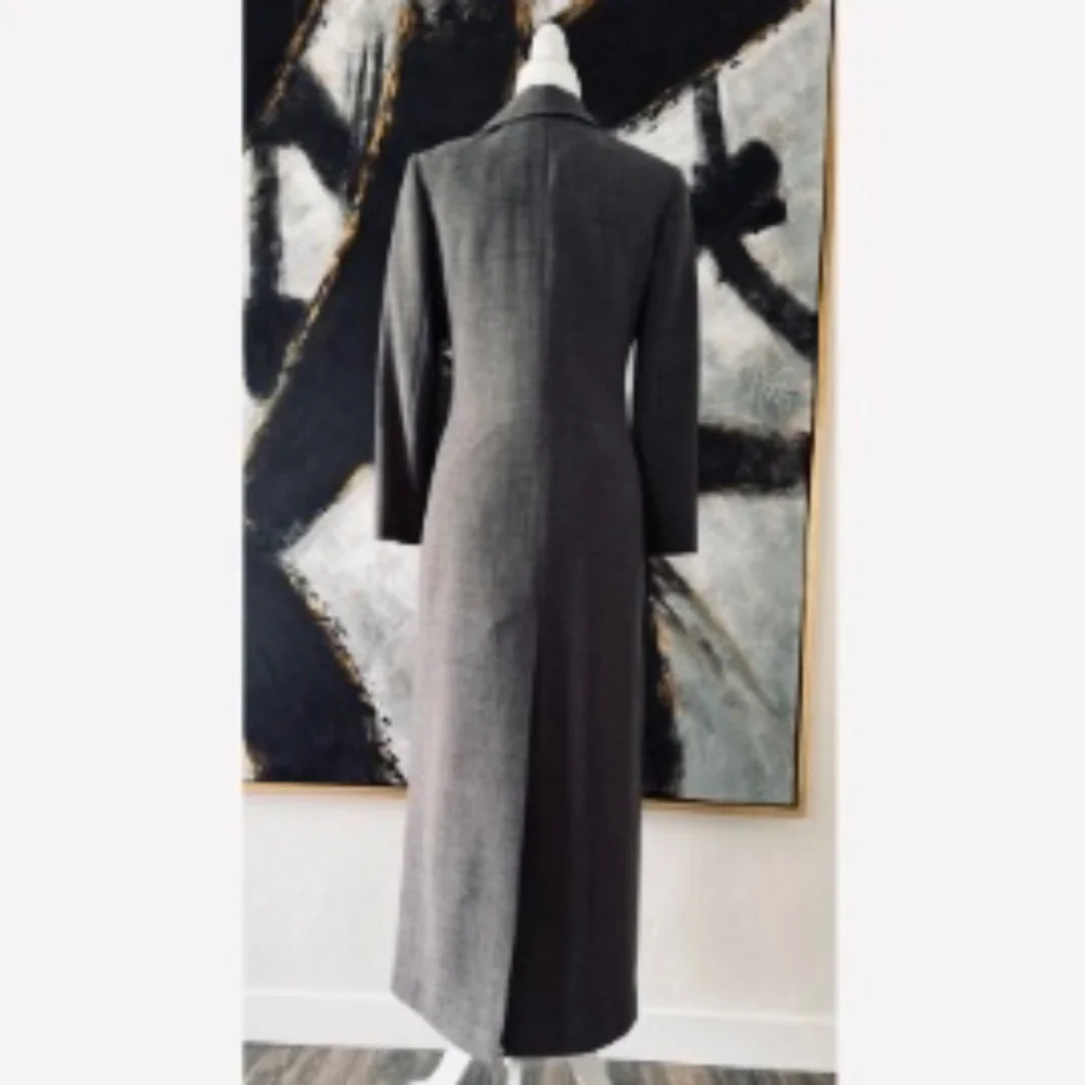 BEBE TAILORED GRAY FULL-LENGTH COAT - Picture 4 of 16